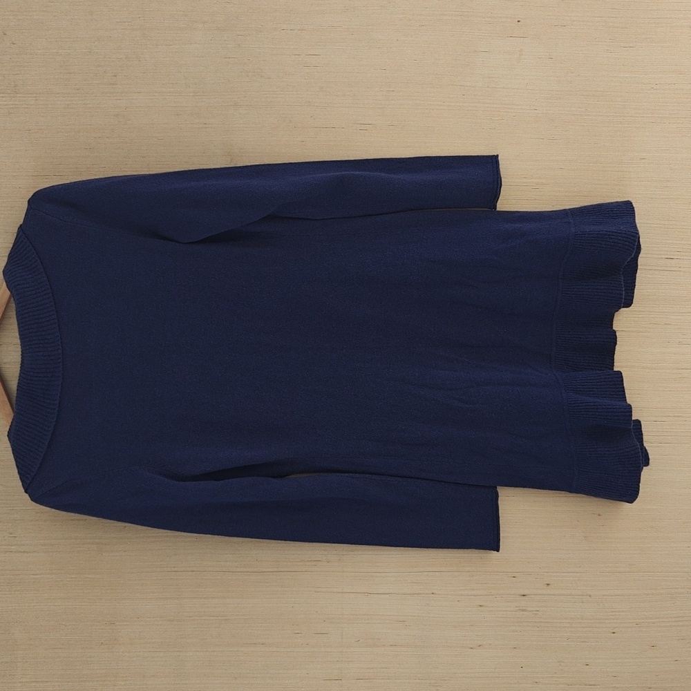 Kier + J 100% Cashmere Ruffled Sweater - Picture 5 of 6
